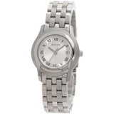 Gucci Watches Quartz 5500L Stainless Steel , Stainless Steel Silver Round face Silver dial Women
