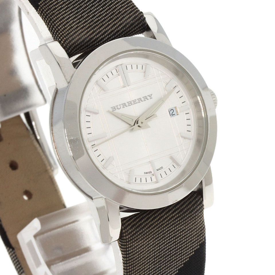 Burberry Watches Quartz BU1386 Stainless Steel Silver Round face Silver dial