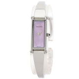 Gucci Watches Quartz 1500L Stainless Steel , Stainless Steel Silver Square face Pink shell dial Women