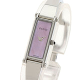 Gucci Watches Quartz 1500L Stainless Steel , Stainless Steel Silver Square face Pink shell dial Women