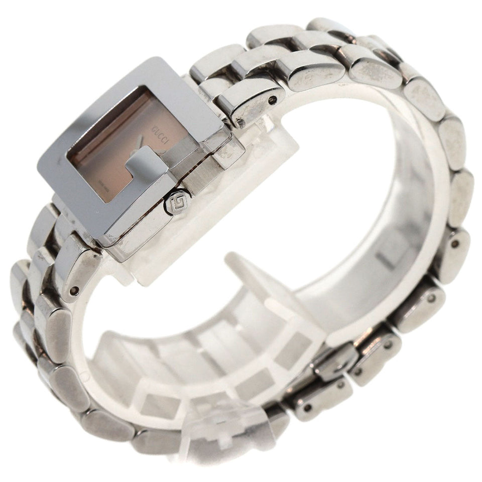 Gucci Watches Quartz 3600L Stainless Steel , Stainless Steel Silver G Square Orange dial Women