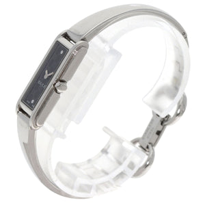 Gucci Watches Quartz 109 Stainless Steel , Stainless Steel Silver G line black dial Women