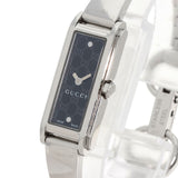 Gucci Watches Quartz 109 Stainless Steel , Stainless Steel Silver G line black dial Women