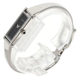 Gucci Watches Quartz 1500L Stainless Steel , Stainless Steel Silver Square face black dial Women