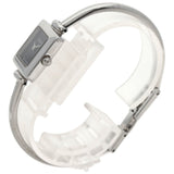 Gucci Watches Quartz 1900L Stainless Steel , Stainless Steel Silver Square face black dial Women