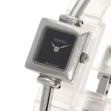 Gucci Watches Quartz 1900L Stainless Steel , Stainless Steel Silver Square face black dial Women
