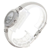 Gucci Watches Quartz 105 Stainless Steel , Stainless Steel Silver Round face white dial Women