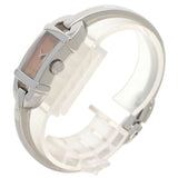 Gucci Watches Quartz 6800L Stainless Steel , Stainless Steel Silver Square face Orange dial Women