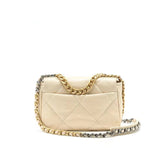 Chanel SMALL 19 BAG BEIGE GOAT SKIN