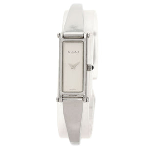 Gucci Watches Quartz 1500L Stainless Steel , Stainless Steel Silver Square face Silver dial Women