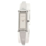 Gucci Watches Quartz 1500L Stainless Steel , Stainless Steel Silver Square face Silver dial Women