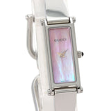 Gucci Watches Quartz 1500L Stainless Steel , Stainless Steel Silver Square face Pink shell dial Women