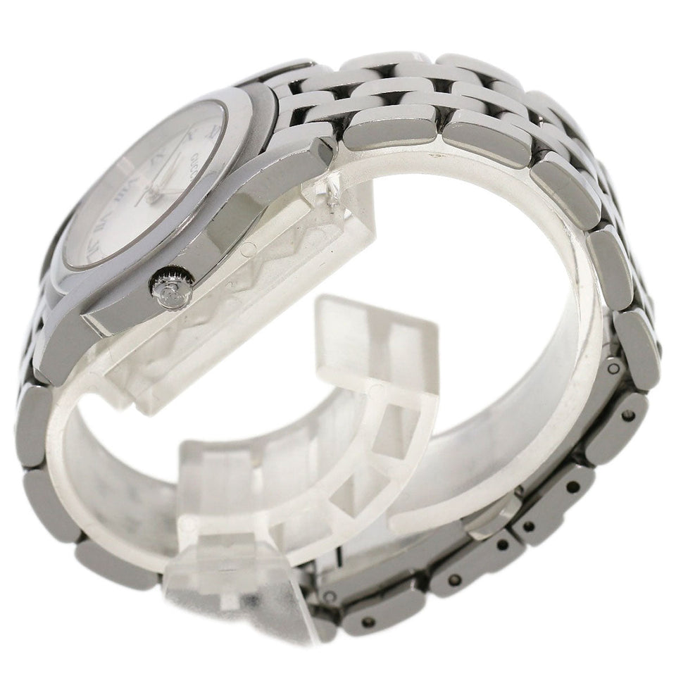 Gucci Watches Quartz 5500L Stainless Steel , Stainless Steel Silver Round face Silver dial Women