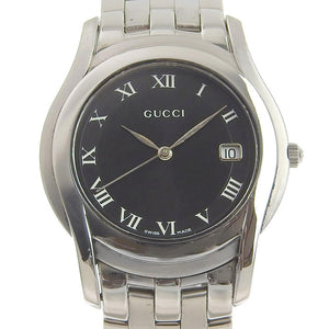 Gucci Watches Quartz 5500M Stainless Steel black black dial mens