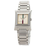 Gucci Watches Quartz 111L Stainless Steel Silver Square face Ivory dial