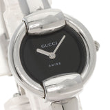 Gucci Watches Quartz 1400L Stainless Steel , Stainless Steel Silver Round face black dial Women