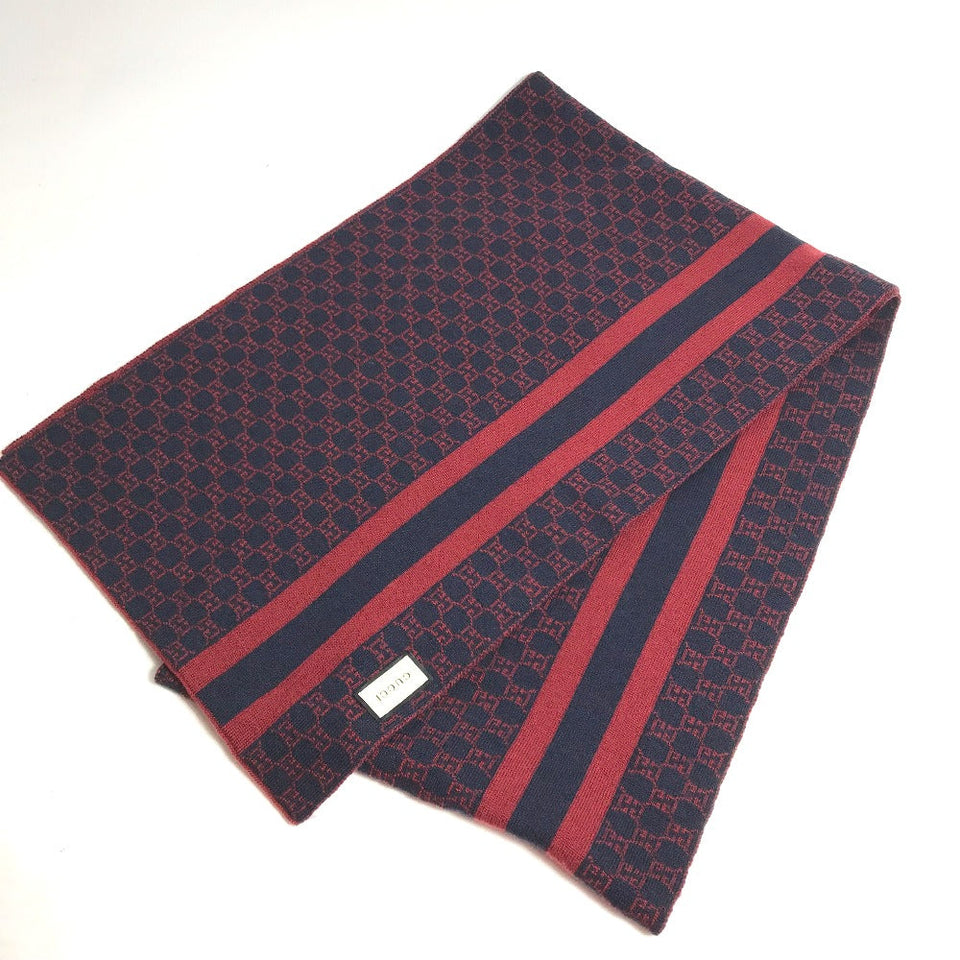 Gucci Scarf wool Red GG Women
