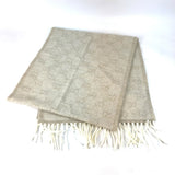 Gucci Scarf 570603 wool beige GG Shelly line mens