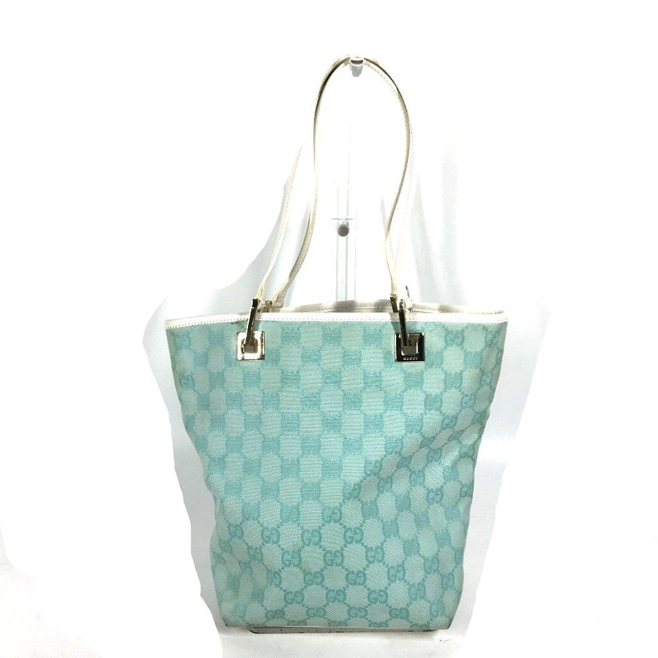 Gucci Tote Bag 002 1099 Canvas / leather Light green Shoulder Bag Shoulder Bag GG Bucket Women