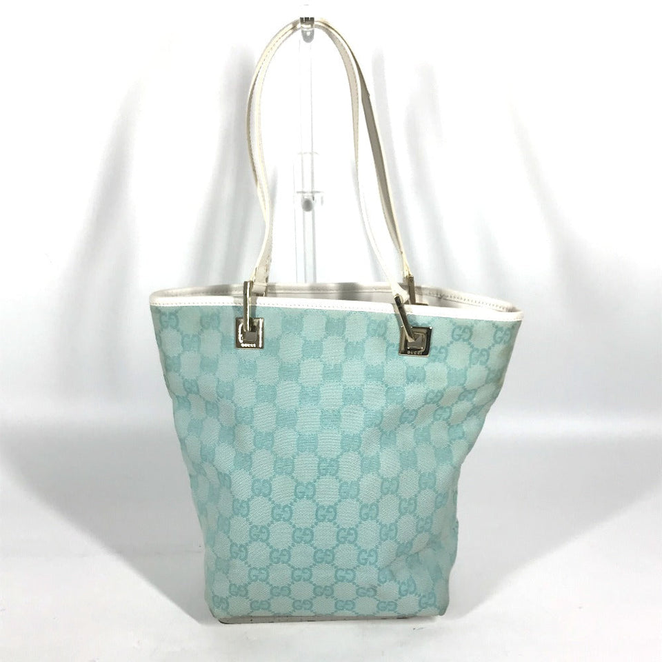 Gucci Tote Bag 002 1099 Canvas / leather Light green Shoulder Bag Shoulder Bag GG Bucket Women