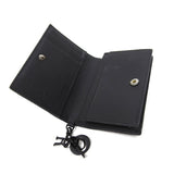 Christian Dior Black Mini Matte Lady Dior Compact Wallet