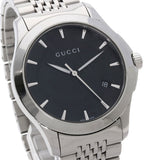 Gucci Watches Quartz 126.4 Stainless Steel , Stainless Steel Silver G timeless black dial mens