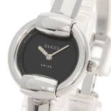 Gucci Watches Quartz 1400L Stainless Steel , Stainless Steel Silver Round face black dial Women