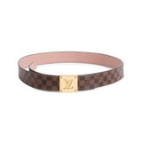 Louis Vuitton Damier Ebene Pink Cowhide Leather Morningram 30 MM Reversible Belt 80 32