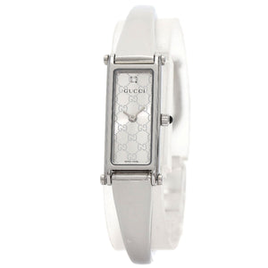 Gucci Watches Quartz 1500L Stainless Steel , Stainless Steel Silver Square Face 1P Diamond Silver dial Women