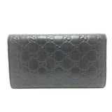 Gucci Trifold wallet 257303 leather black Sima line GG