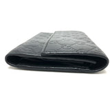 Gucci Trifold wallet 257303 leather black Sima line GG