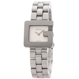 Gucci Watches Quartz 3600L Stainless Steel , Stainless Steel Silver G Square Silver dial Women