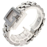 Gucci Watches Quartz 3600L Stainless Steel , Stainless Steel Silver G Square Silver dial Women