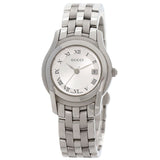 Gucci Watches Quartz 5500L Stainless Steel Silver Round face Silver dial
