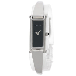 Gucci Watches Quartz Stainless Steel , Stainless Steel Silver 1500L black dial Women