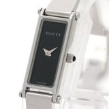Gucci Watches Quartz Stainless Steel , Stainless Steel Silver 1500L black dial Women