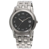 Gucci Watches Quartz 5500M Stainless Steel , Stainless Steel Silver Round face black dial mens