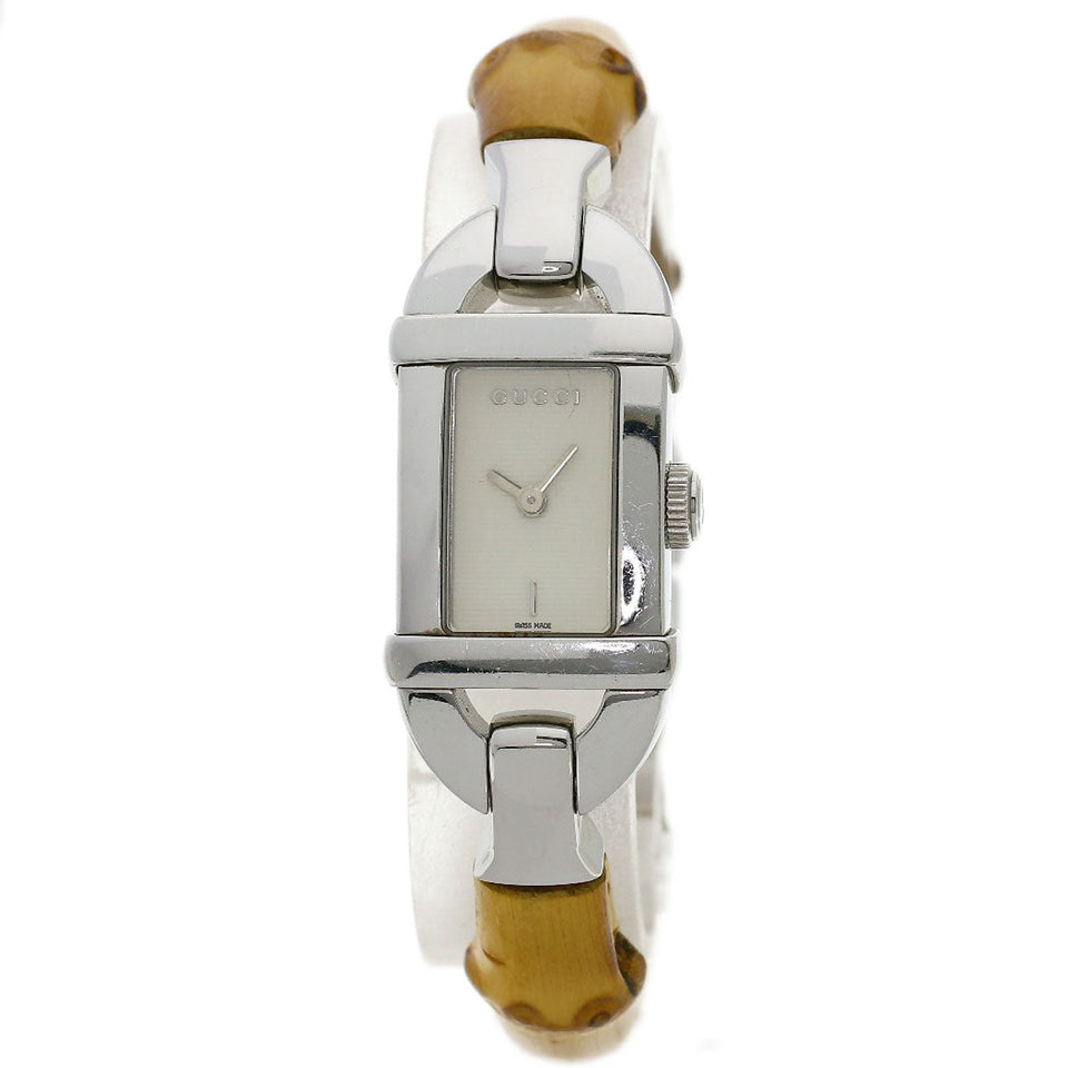 Gucci Watches Quartz 6800L Stainless Steel Silver Bamboo Silver dial