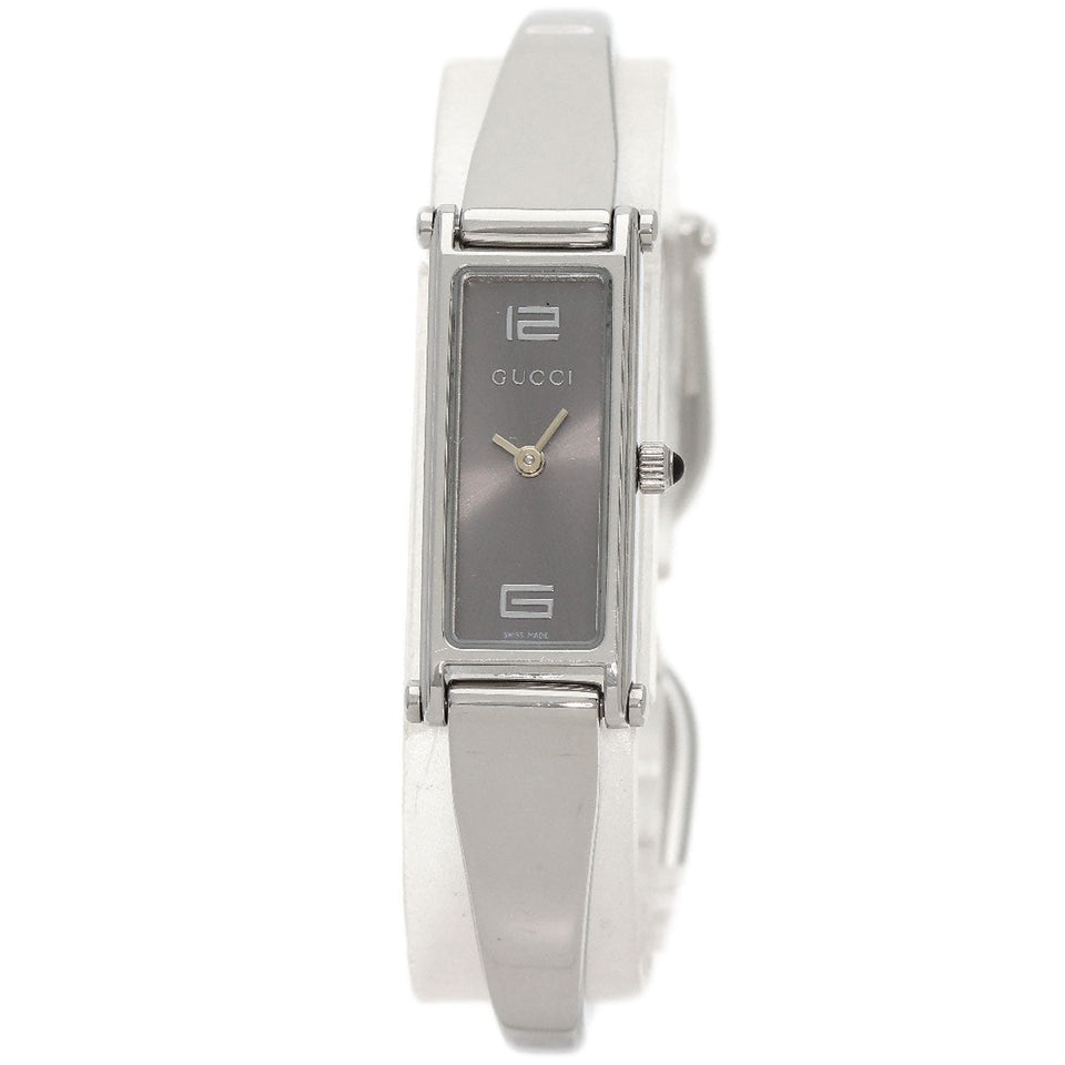 Gucci Watches Quartz 1500L Stainless Steel , Stainless Steel Silver Square face Silver dial Women
