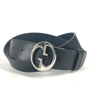 Gucci belt 449715 leather black GG logo 105