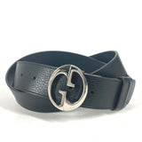 Gucci belt 449715 leather black GG logo 105