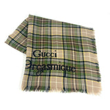 Gucci shawl 620547 wool beige Check large format