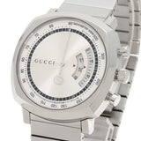 Gucci Watches Quartz YA157302 Stainless Steel , Stainless Steel Silver Grip Chronograph Silver dial mens