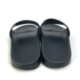 Gucci Sandals 573922 rubber black Flat petanko GG Women's Slide Sandals mens 39
