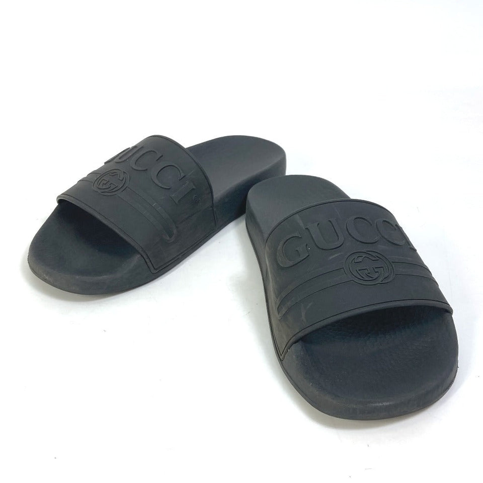 Gucci Sandals 525140 rubber black Beach sandal logo slide Women 37