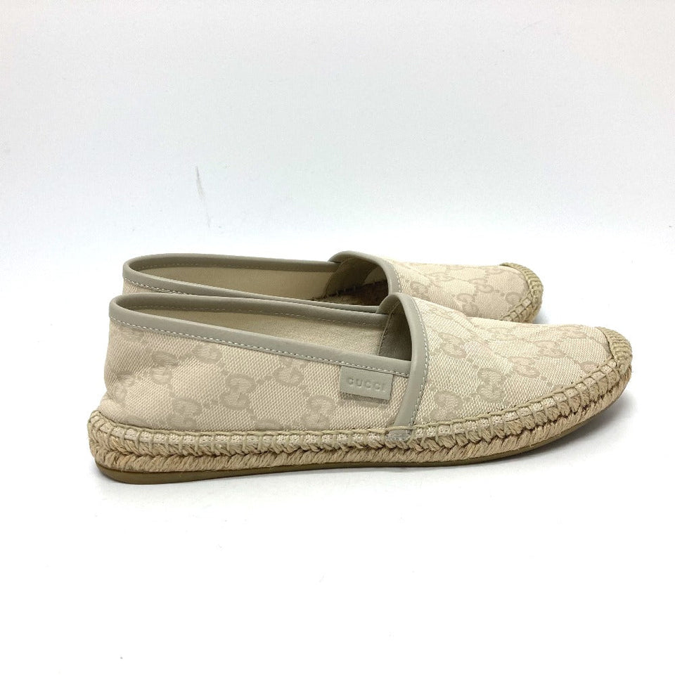Gucci Slip-on 466902 canvas beige GG canvas espadrilles Women 35 1/2