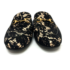 Gucci Sandals 475094 Lace, Leather black Race Horsebit 36