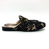 Gucci Sandals 475094 Lace, Leather black Race Horsebit 36