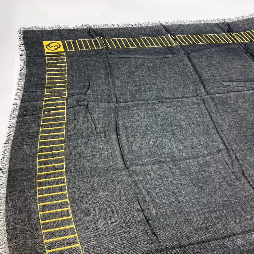 Gucci Stall 535071 Rayon black Apparel MLB collaboration scarf Women