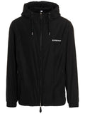 Luxury Burberry Men's Horseferry Logo Hooded Jacket Black